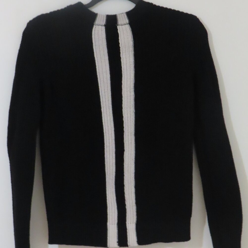 NWOT Parni Designer Chunky Knit Black Sweater Size S